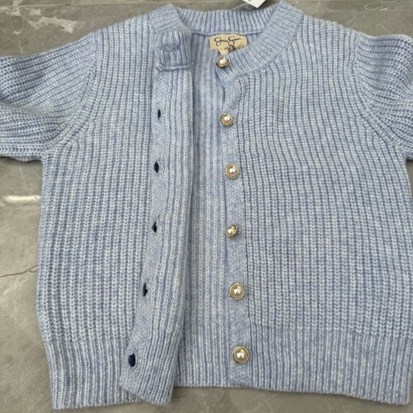 Women’s Jessica Simpson Faux Pearl Button Up Cardigan Knit Sweater Size XS - Picture 8 of 15
